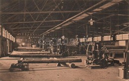 * T2 Nagytalmács, Talmesch, Talmaciu; Magyar-Olasz Erdőipari Rt. Fűrésztelepe, Belső / Sägewerk / Saw Mill, Interior - Non Classés