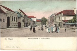 T2/T3 Szászrégen, Reghin; Bálház Utca. J. Hübner Kiadása / Ballhausgasse / Street View (EK) - Unclassified