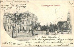 * T3 Torda, Turda; Vármegyeház, Tér, Templom / County Hall, Square, Church (ázott / Wet Damage) - Non Classés