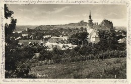 T2 Dévény, Theben A. D. Donau, Devin; Látkép Templommal / Panorama View With Chuch - Non Classés