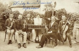 * T2/T3 1903 Losonc, Lucenec; Krúdy Zenekar / Music Band. Photo (EK) - Non Classés