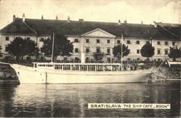 T3 Pozsony, Pressburg, Bratislava; Vízi Laktanya, Boon Hajó Kávéház / Stefanikova Kasarna / Military Barracks With Ship  - Non Classés