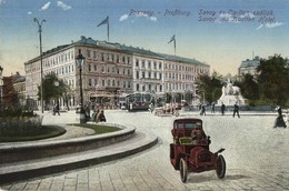 T2/T3 Pozsony, Pressburg, Bratislava; Savoy és Carlton Szállók, Automobil, Villamos / Hotels, Automobile, Tram - Non Classés