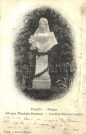 T2/T3 Pöstyén, Piestany; Erzsébet Királyné Szobra / Statue  (EK) - Non Classés
