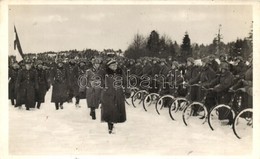 ** T2 1939 Uzsok, Uzhok; Magyar-Lengyel Baráti Találkozás A Visszafoglalt Ezeréves Határon, Kerékpáros Katonák / Hungari - Non Classés