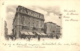 T2/T3 1899 Fiume, Piazzo Andrássy E Cafe Grande / Square, Cafe  (EK) - Unclassified
