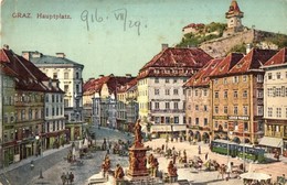 T2/T3 Graz, Hauptplatz / Main Square, Trams, Shops (EK) - Non Classés