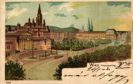 T2/T3 1899 Vienna, Wien, Franzensring, Karl Stückers Kunstanstalt, Artist Signed Litho - Non Classés