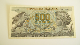 BANCONOTA 500 LIRE ARETUSA DECR 31 MARZO 1966  Spl - 500 Lire