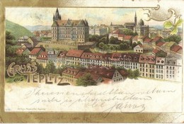 T2/T3 Teplice, Teplitz-Schönau; Art Nouveau Litho Hugo Löbl (EK) - Non Classés