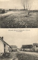* T2/T3 Avaux, Kriegsjahr 1914/16. Dorfeingange / Village Entrance, Military Railway, Locomotive (EK) - Unclassified