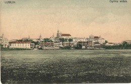 T2/T3 Lublin, Ogólny Widok / General View, WWI Filed Postcard With 'M. Kir. Honvédgyalog Hadosztály Térparancsnokság' +  - Non Classés