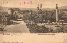 T4 Stuttgart, Schlossplatz Mit Altem Schloss / Sqaure, Castle (b) - Non Classés