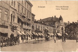 T2/T3 Bucharest, Bukarest; Calea Victoriei / Viktoria Strasse / Street View With Hotel And Shops  (EK) - Non Classés