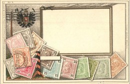 ** T2 Set Of Austrian Stamps, Ottmar Zieher Philatelie-Ansichtskarte No. 6. Litho - Unclassified