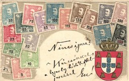 T2 Portugal - Set Of Stamps, Ottmar Zieher's Carte Philatelique No. 1. Emb. Litho - Non Classés