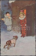 ** T1/T2 Italian Art Postcard, Clowns S: Colombo - Non Classés