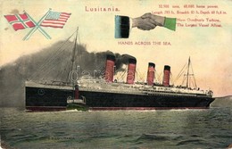 T3 Cunard-Line SS Lusitania, Hands Across The Sea (fl) - Non Classés
