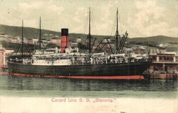 T2 A Slavonia Kivándorló Hajó Fiume Kikötőjében / Punto Franco E Slavonia / Cunard Line SS Slavonia Emigration Ship In T - Unclassified