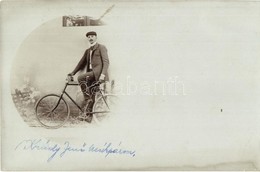 * T2/T3 Krúdy Jenő Kerékpáron / Hungarian Physician And Amateur Astronomer On Bicycle. Photo (fl) - Non Classés