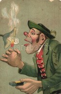 * T2/T3 Drunk Man. Humorous Art Postcard (EK) - Unclassified