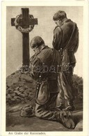 ** T1/T2 Am Grabe Der Kameraden / WWI K.u.k. Military Art Postcard, Heroes Cemetery - Non Classés