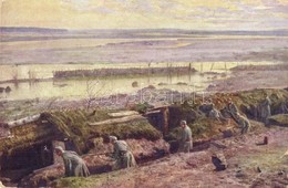 T2/T3 Weltkrieg 1914-1915 Unsere Stellung An Der Nida / WWI K.u.K. Military Art Postcard, Trenches Near Nida River (EK) - Non Classés