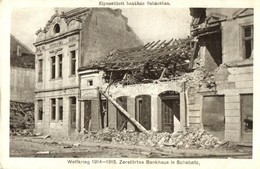 ** T3 Sabac, Szabács, Schabatz; Weltkrieg 1914-1915, Zerstörtes Bankhaus / WWI Damaged Bank, Ruins (ázott Sarok / Wet Co - Non Classés