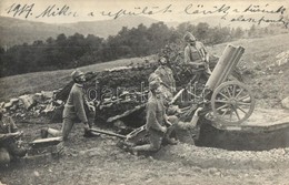 * T2 1917 Mikor A Repülőt Lövik A Tüzérek Az Olasz Fronton / WWI K.u.k. Military, Artillery Shooting An Aircraft In The  - Non Classés