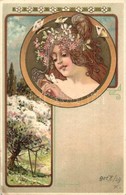 T2 Art Nouveau Lady, Litho - Unclassified