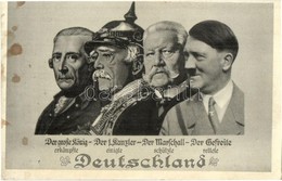 ** T4 Deutschland; Adolf Hitler, Hindenburg, Helmuth Von Moltke The Younger, Frederick The Great (cut) - Non Classés