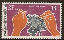 POLYNESIE  Française    -   Aéro  -    1970 .    Y&T N° 36 Oblitéré.   Huître Perlière  /  Opération De La Nacre - Usati