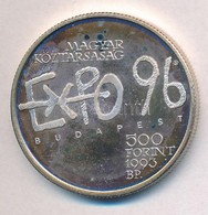 1993. 500Ft Ag 'Expo 96 Budapest' T:1(PP) Patina
Adamo EM131 - Unclassified