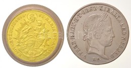 1848. Dukát Au 'V. Ferdinánd' (3,44g/0.989),  Szétcsavarható 1848KB 20kr Ag 'kémpénzben' Tárolva T:1-,2 R! / 
Hungary 18 - Non Classés