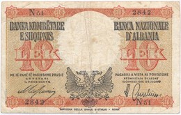 Albánia / Olasz Megszállás 1940. 10L T:III-
Albania / Italian Occupation 1940. 10 Lek C:VG
Krause 11 - Non Classés