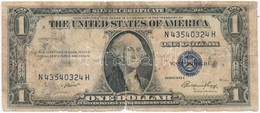 Amerikai Egyesült Államok 1953-1957. (1935E) 1$ 'Silver Certificate - Kisméretű', Kék Pecsét, 'Ivy Baxter Priest - Georg - Unclassified