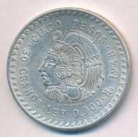 Mexikó 1948. 5P Ag T:1-
Mexico 1948. 5 Pesos Ag C:AU
Krause KM# 465 - Non Classés