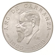 Mexikó 1959. 5P Ag 'Carranza Születésének 100. évfordulója' T:1-
Mexico 1959. 5 Pesos Ag 'Centennial Of Carranza's Birth - Non Classés