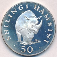 Tanzánia 1974. 50Sh Ag 'Keskenyszájú Orrszarvú' T:PP Kis Patina
Tanzania 1974. 50 Shilingi Ag 'Black Rhinoceros' C:PP Sm - Non Classés