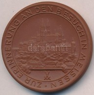 Németország DN 'Zur Erinnerung An Den Besuch In Meissen (Meissen-i Látogatás Emlékére)' Kerámia Plakett (49mm) T:1,1-
Ge - Unclassified