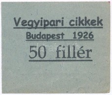 1926. 'Gergely F. Ferenc R.T. / Vegyipari Cikkek' Utalvány 50f értékben, Replika T:I-,II - Non Classés