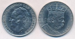 Holland Kelet-India 1943D 2 1/2G 'I. Vilma' Fe Hamisítvány + Eritrea / Olasz Gyarmat 1891. 5L 'I. Umberto' Fe Hamisítván - Unclassified