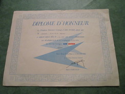 AIR INTER . Diplôme D'Honneur Pour 15 Ans D'active Collaboration - Andere & Zonder Classificatie