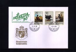 Liechtenstein 1990 Interesting Cover For HELVETIA Geneve Exibition - Brieven En Documenten