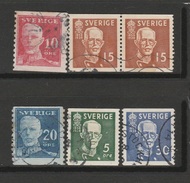 Small Mixed Collection Of Sweden 6V Used [Set 11] - Emisiones Locales