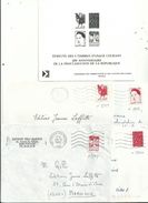 1 EPREUVE " Proclamation De La République" 1992 + 7 Lettres Affranchies Avec Ces 4 Timbres D'usage Courant.......à Voir - Artist Proofs