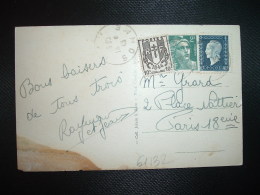 CP TP M. DE GANDON 2F + M. DE DULAC 40c + CHAINES BRISEES 10c OBL.13 8? 46 HAM SOMME (80) - Postal Rates