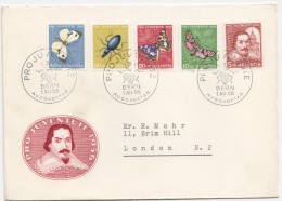 1956  FDC Pour L'Angleterre - Cartas & Documentos