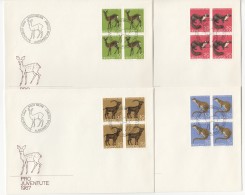 1967  Jeu De 5 FDC Timbres Seuls Et Blocs De 4 - Cartas & Documentos