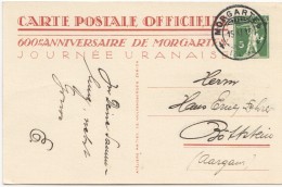 1915  Carte Postale Officielle 600è Ann. De Morgarten - Journée Uranaise  FDC De Morgarten - Entiers Postaux